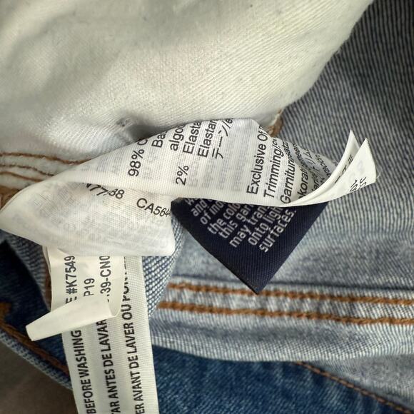 Madewell Blue Distressed Raw Hem Light Wash Stretch Perfect Vintage Jeans sz 26 - Picture 9 of 11